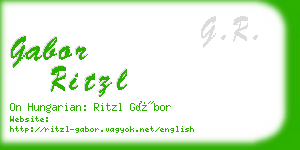 gabor ritzl business card